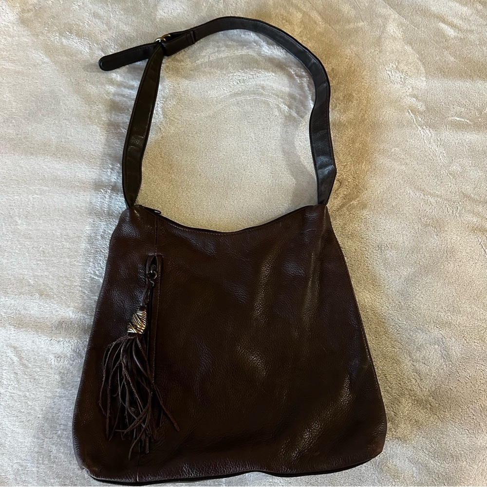 Vintage Brown Genuine Leather Shoulder Bag